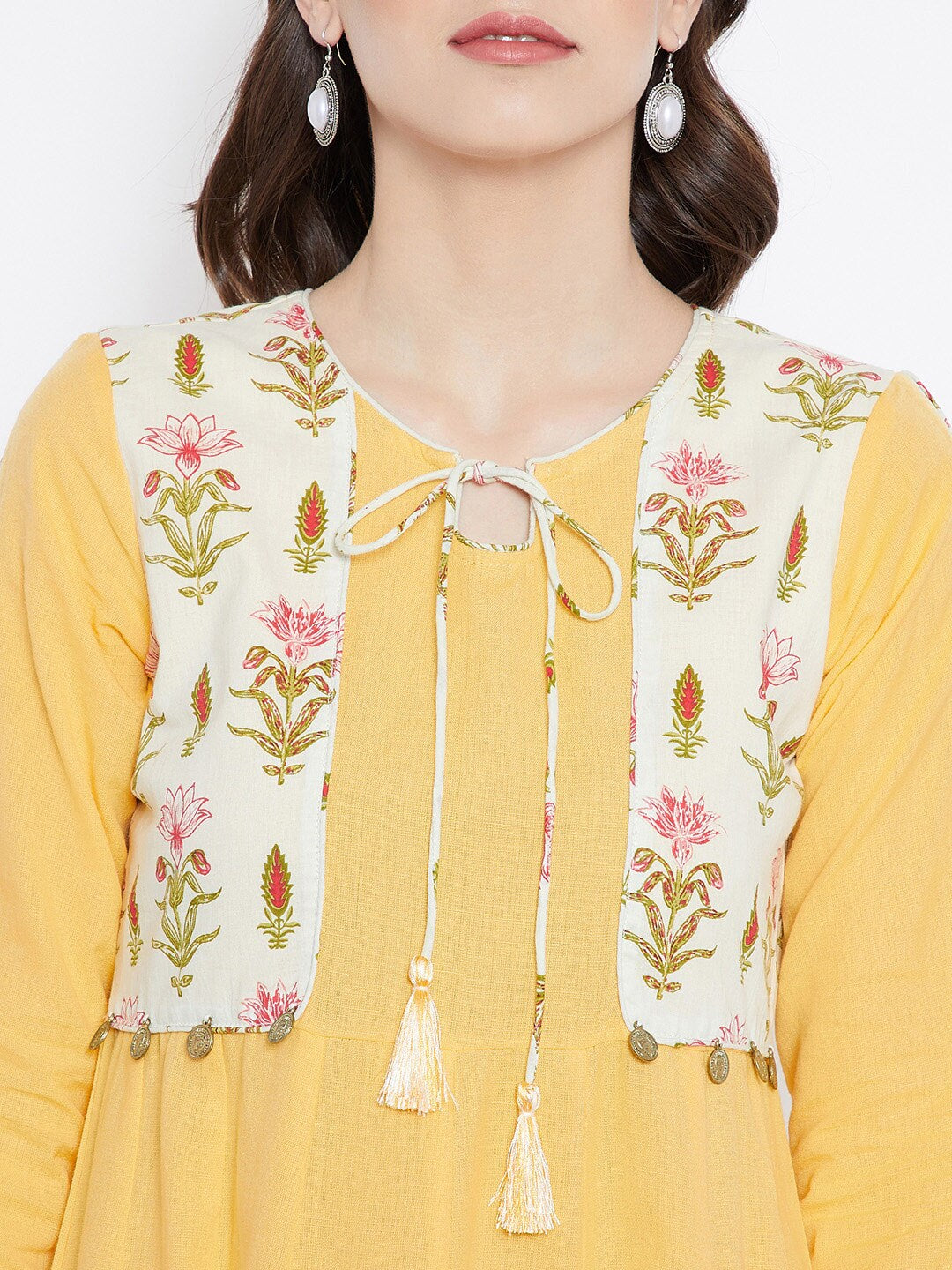 Be Indi Women Yellow Printed Kurta