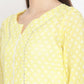 Be Indi Women Pink Bandhani Regular Gotta Patti Pure Cotton Kurti with Skirt