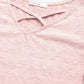 BeIndi Women Pink Self Design flat  Knitted Top
