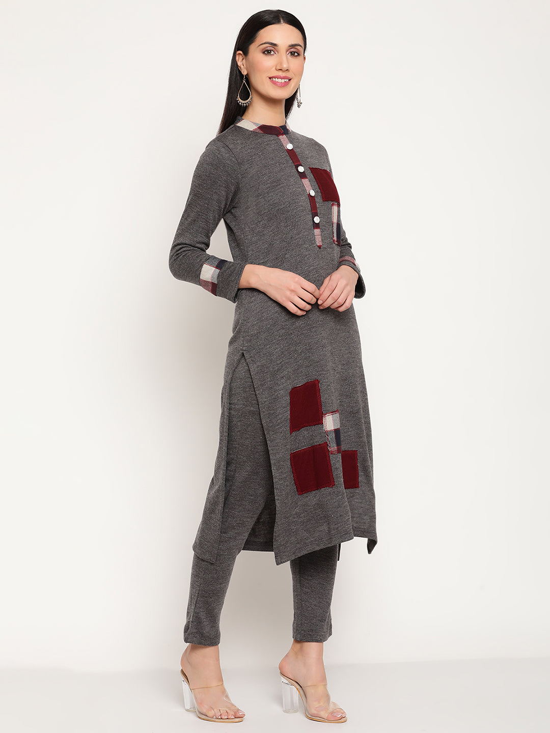 Buy Old Rose Abstract Print Kurta Set With Trousers by Designer Varun Bahl  Online at Ogaan.com