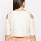 BeIndi Women Off-White Solid  Ethnic Top