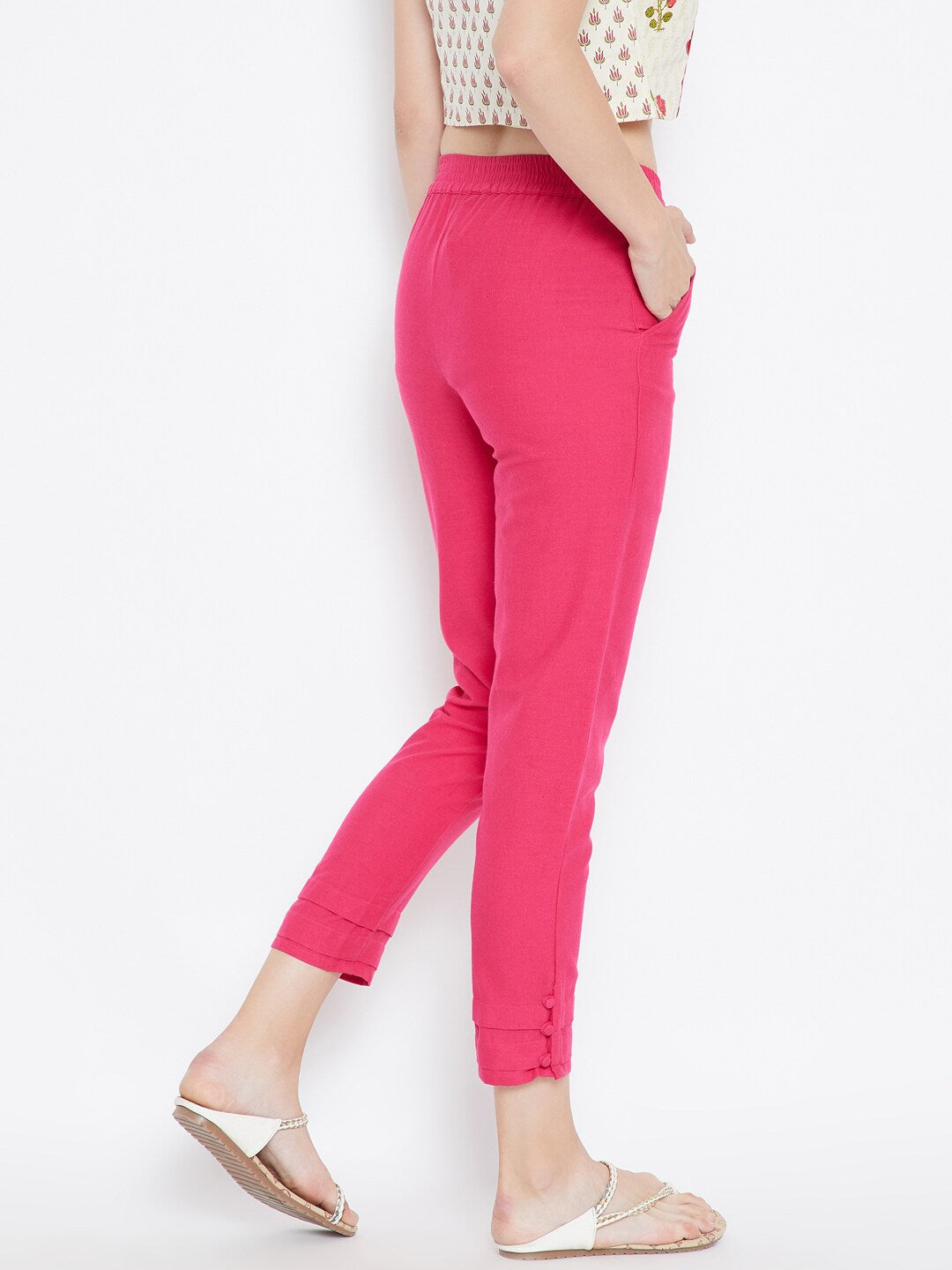 Buy Pink Trousers & Pants for Women by DeMoza Online | Ajio.com