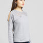 BeIndi Grey Solid Flat Knit  Top