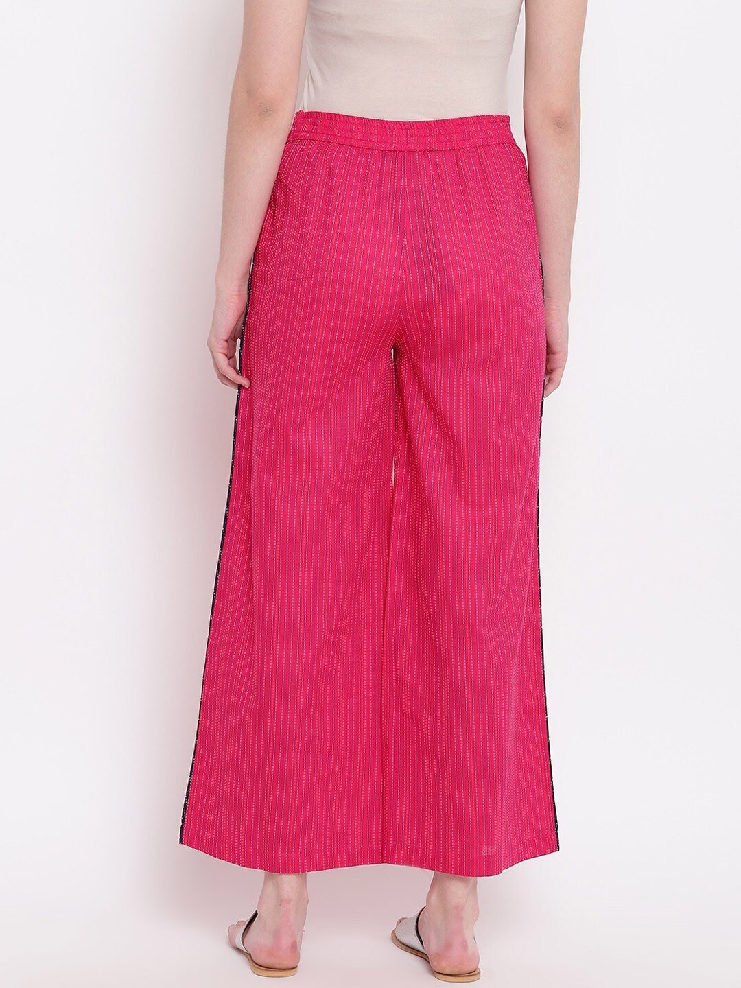 Buy Now Be Indi Women Fuchsia Flared Parallel Trousers  BE INDI