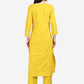 Be Indi Women Yellow Regular Pure Cotton Kurta with Trousers