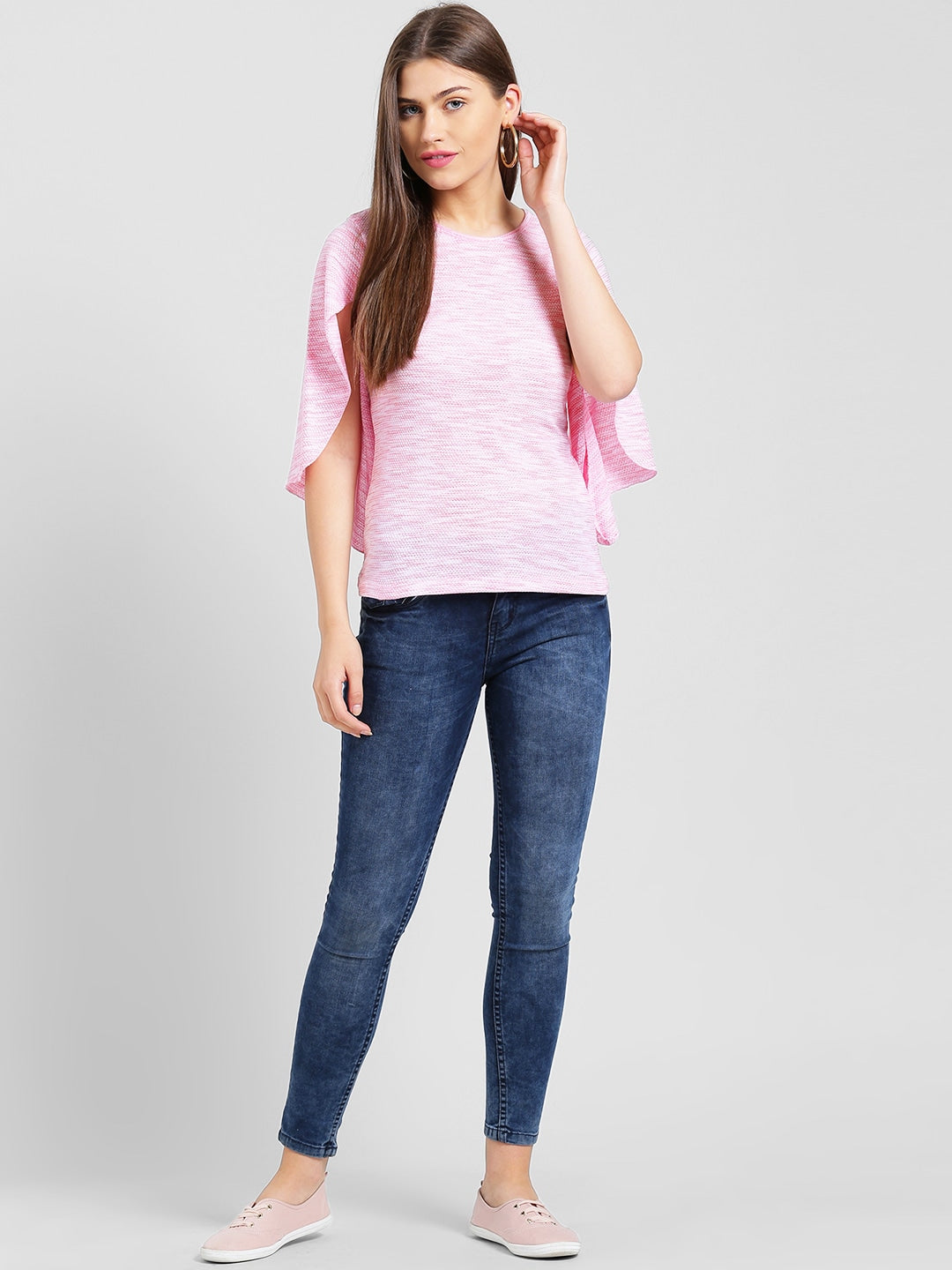 BeIndi Women Pink Flat Knit Top