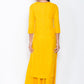 Be Indi Women Yellow Embroidered Kurta with Palazzos