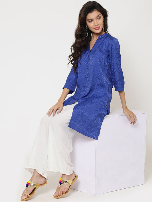 BeIndi Women Navy Blue Kurtas