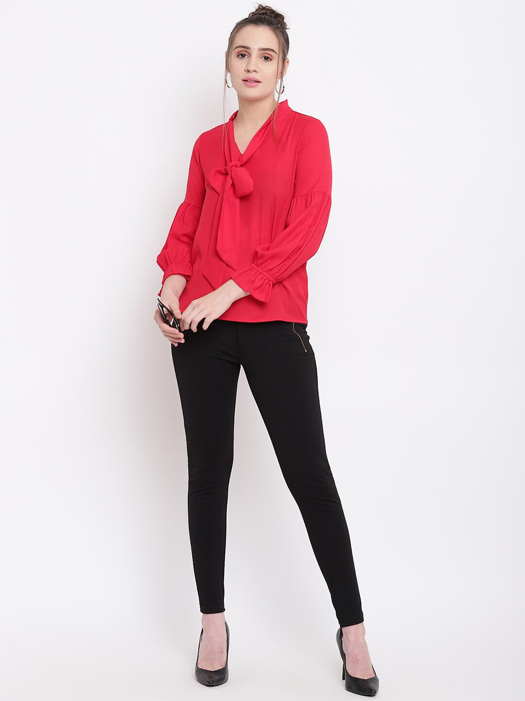 BeIndi Women Red Solid Top