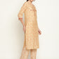 Be Indi Women Beige Embroidered Kurta With Trousers