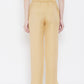 Be Indi Women Cream-Coloured Straight Fit Pleated Trousers