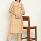 Be Indi Women Beige Embroidered Kurta With Trousers