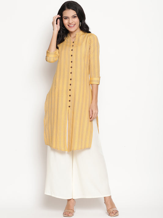 Be Indi Women Beige Flared Ethnic Palazzos