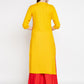 BeIndi Women Yellow Embroidered Straight Kurta