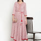 Be Indi Pink Women Foil Foral Print Dress .