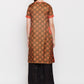 BeIndi Women Brown Printed Kurta