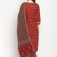 Be Indi Women Brown Ethnic Motifs Printed Gotta Patti Pure Cotton Kurta with Trousers & With Dupatta