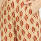 BeIndi Women's Brown Yoke Design Kurta, Sequinned And Golden Zari Embroidered Yoke And Pant