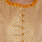 Be Indi Orange & Gold-Toned Printed Ready to Wear Lehenga