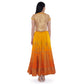 Be Indi Orange & Gold-Toned Printed Ready to Wear Lehenga