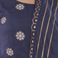 Be Indi Women Grey & Gold-Toned Printed Top with Palazzos & Dupatta