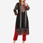Be Indi Women Black Ethnic Motifs Printed Thread Work Kurta