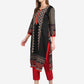 Be Indi Women Black Ethnic Motifs Printed Thread Work Kurta