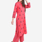 Be Indi Women Fuchsia Pink Printed Regular Pure Cotton Kurta with Trousers